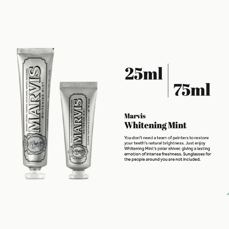 Marvis Whitening Mint 25ml and 75ml Distribution by MJQ Investment LLC